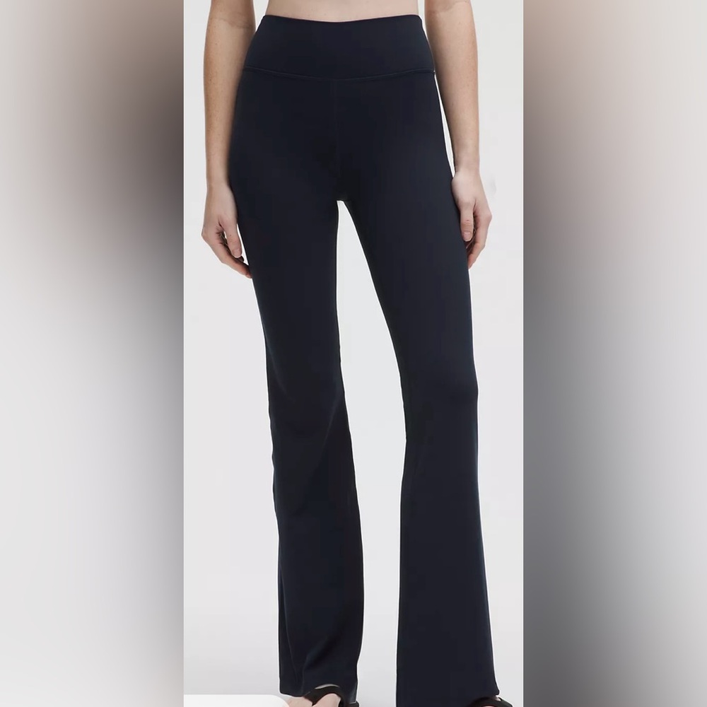 Lulu lemon high waisted flare leg navy leggings - perfect fit